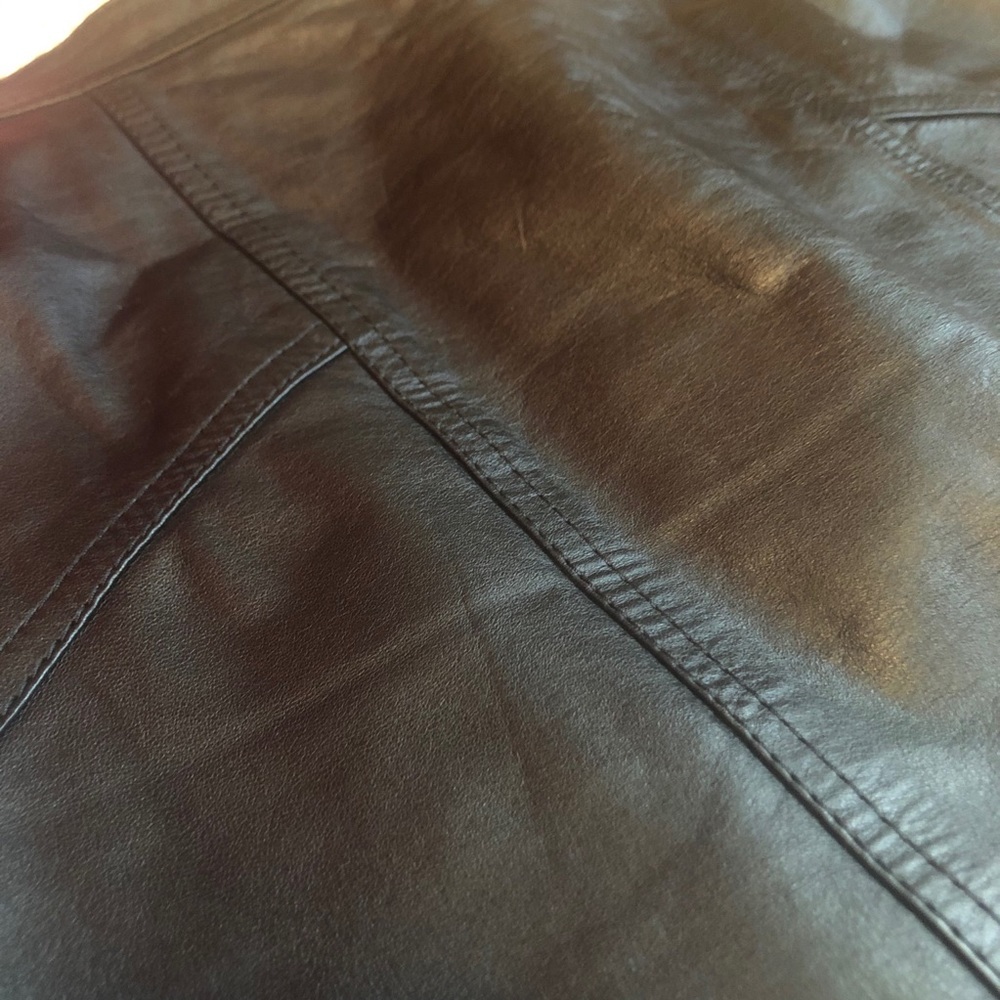 Genuine leather Pencil skirt VINTAGE - Picture 3 of 7